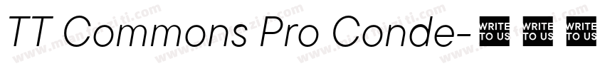 TT Commons Pro Conde字体转换